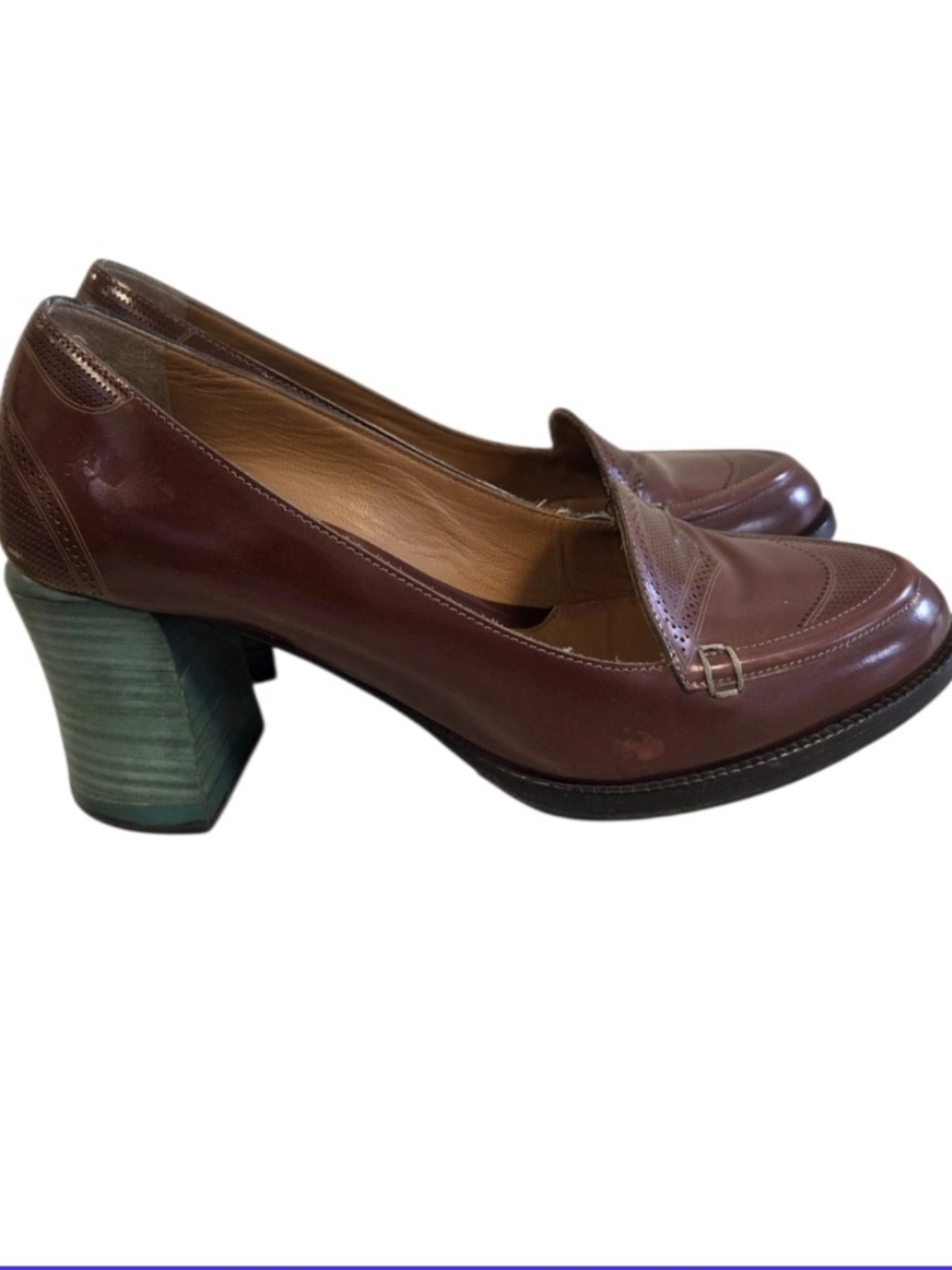 Fendi Austen Colorblock Loafer Pumps Heels 37